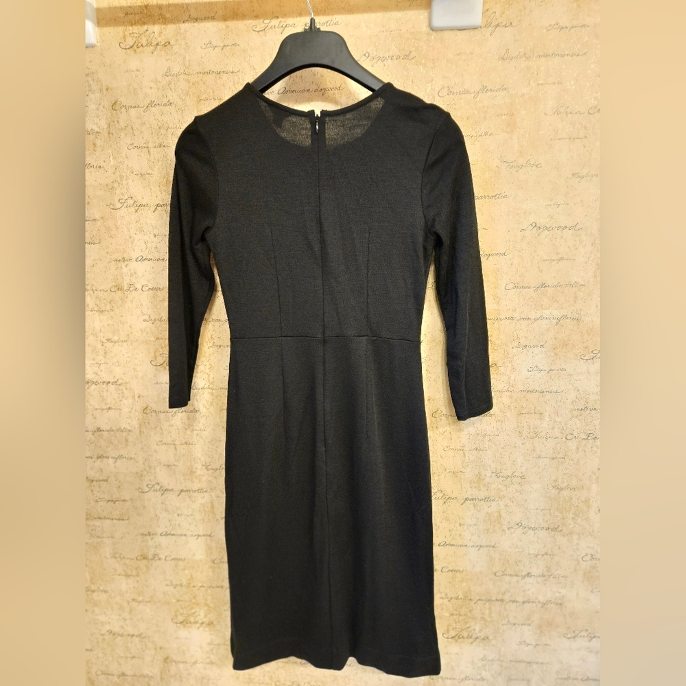 Ann Taylor Classic Dark Gray Long Sleeve Dress - Picture 2 of 4